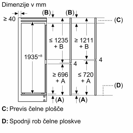 KBN96ADD0, BOSCH VGR. DVO. HLADILNIK z mehkim zapiranjem 