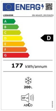 GN46Vd25 NoFrost LIEBHERR Prostostoječa zamrzovalna omara s sistemom NoFrost
