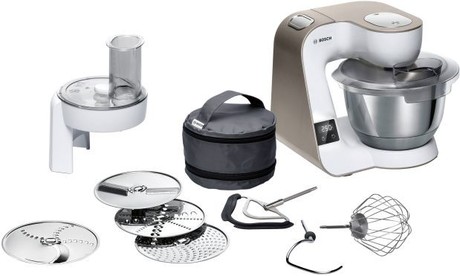 MUM5XW10 BOSCH Serie 4, Kuhinjski robot s tehtnico, MUM 5, 1000 W, Bela, Šampanjec