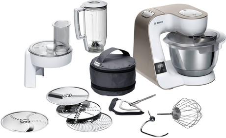 MUM5XW20 BOSCH Food processor with scale, MUM5, 1000 W, White, Champagne 