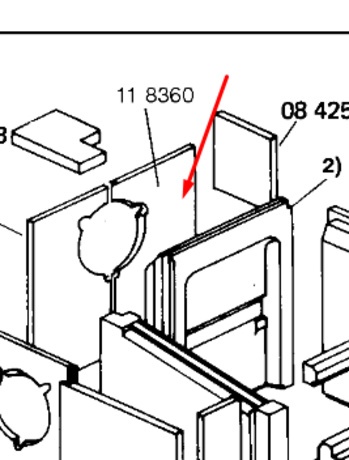 BOSCH STOVE REAR WALL COVER 00118360 