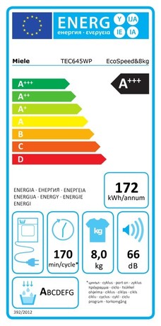 TEC645WP, MIELE SUŠILNI STROJ 