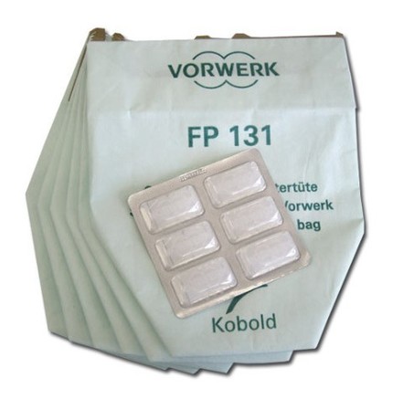 BAGS FOR VACUUM CLEANER VORWERK 130/131 WITH FRESHENERS (6 PCS IN SET) 