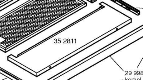 KITCHEN HOOD COVER BOSCH 00352811 