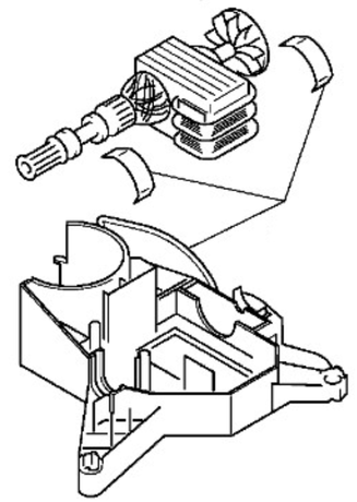 BOSCH KITCHEN MIXER MOTOR LOWER HOUSING 00442220 