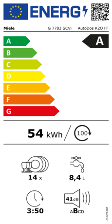 G7783SCVi K2O, MIELE INTEGRIRAN POMIVALNI STROJ AutoDos FrontFit OBSW 