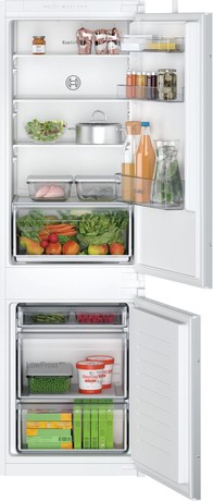 KIV86NSE0 BOSCH Serie 2, Built-in refrigerator with freezer below, 177.2 x 54.1 cm, sliding hinge 