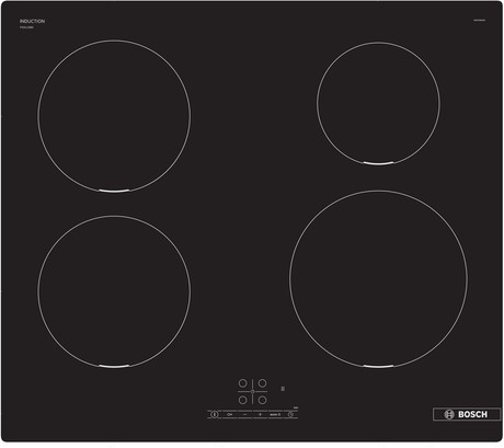 PIE611BB5E BOSCH Serie 4, Induction hob, 60 cm, Black, surface mounting without frame 