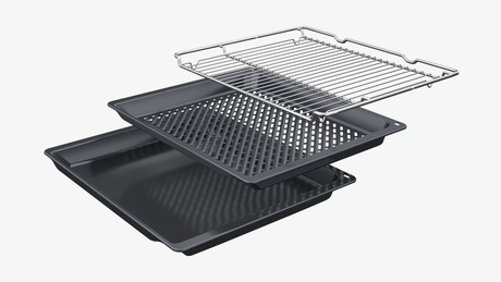 HRG578CB7 BOSCH Serie 6, Built-in oven with steam function, 60 x 60 cm, Black 