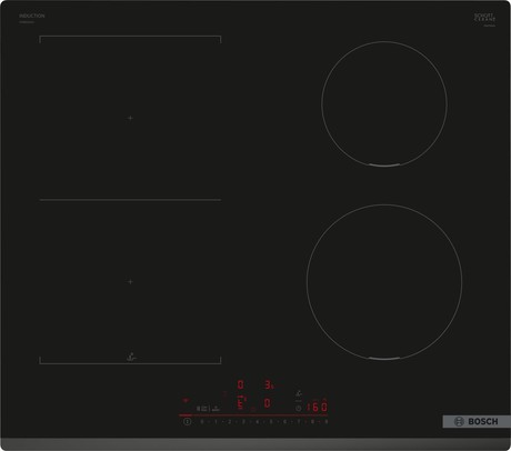 PVS631HC1E BOSCH Serie 6, Induction hob, 60 cm, Black, surface mounting without frame 