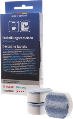 TABLETE ZA ODSTRANJEVANJE VODNEGA KAMNA ZA KAVNE APARATE BOSCH 00312445