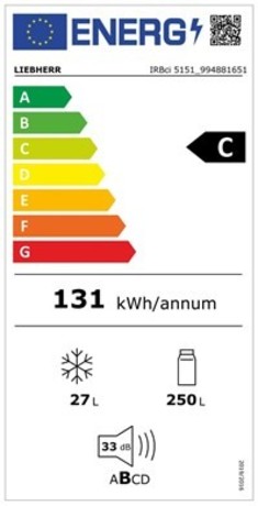 IRBci5151 Prime BioFresh LIEBHERR Ugradbeni hladnjak s BioFresh sustavom 