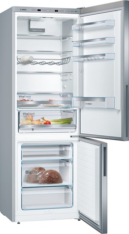 KGE49AICA BOSCH Serie 6, Prostostoječi hladilnik z zamrzovalnikom spodaj, 201 x 70 cm, Inox z zaščito proti prstnim odtisom