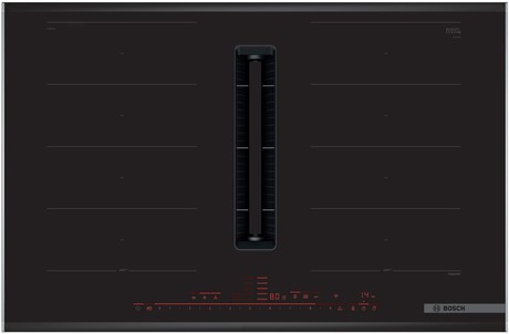 PXX875D67E BOSCH Serie 8, Induction hob with integrated hood, 80 cm, surface mounting with frame 