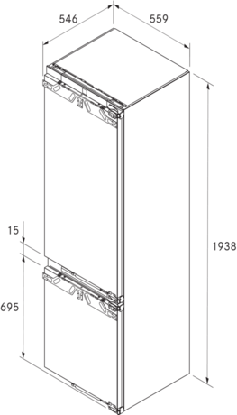 C194KG XL BORA BUILT-IN DOUBLE-DOOR REFRIGERATOR 